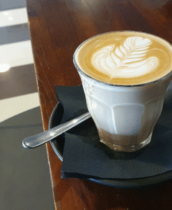 Hot Latte Coffee Drink from Pearl Coffee Co